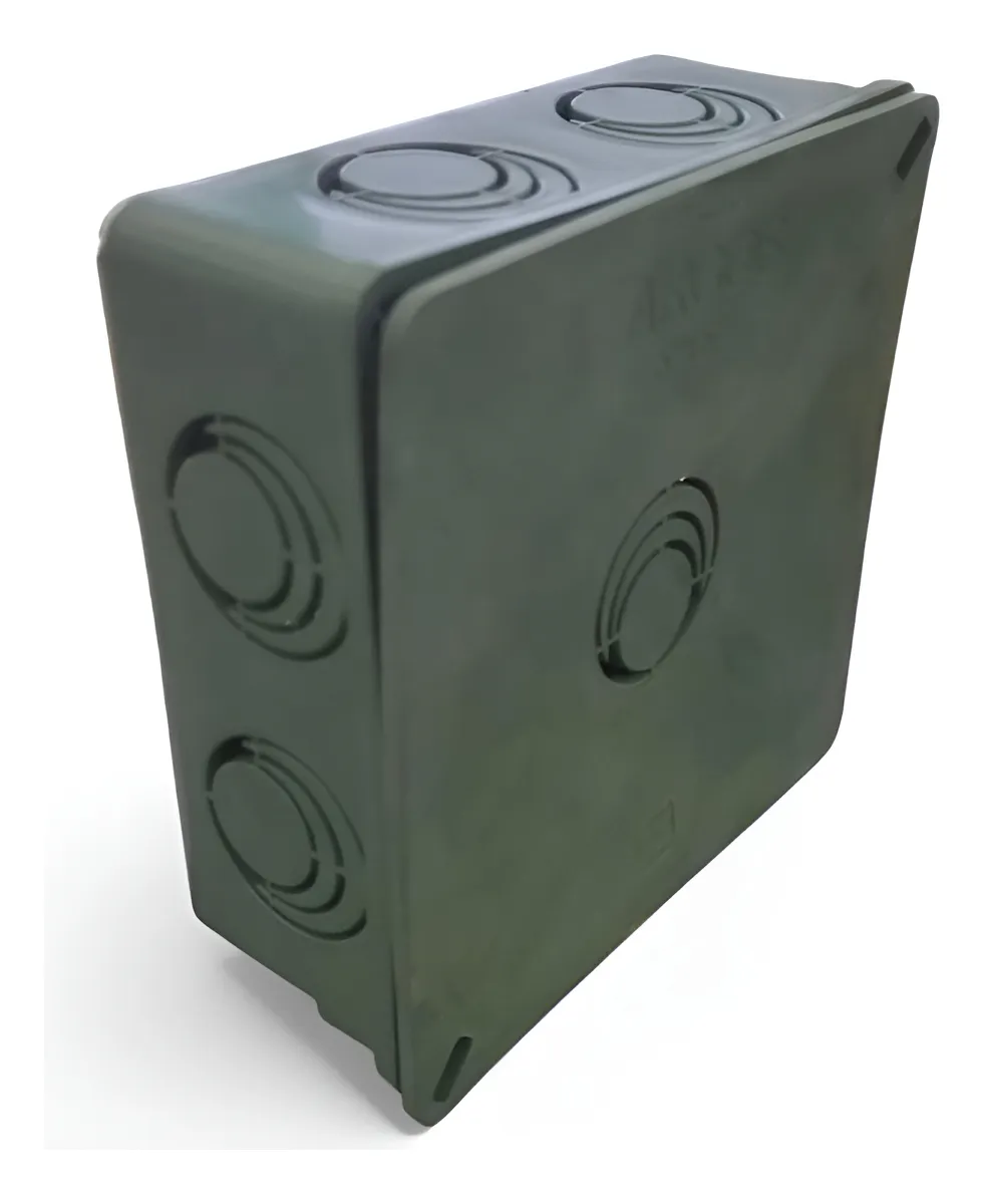 Caja Plástica Gris 30x30cm con Tapa