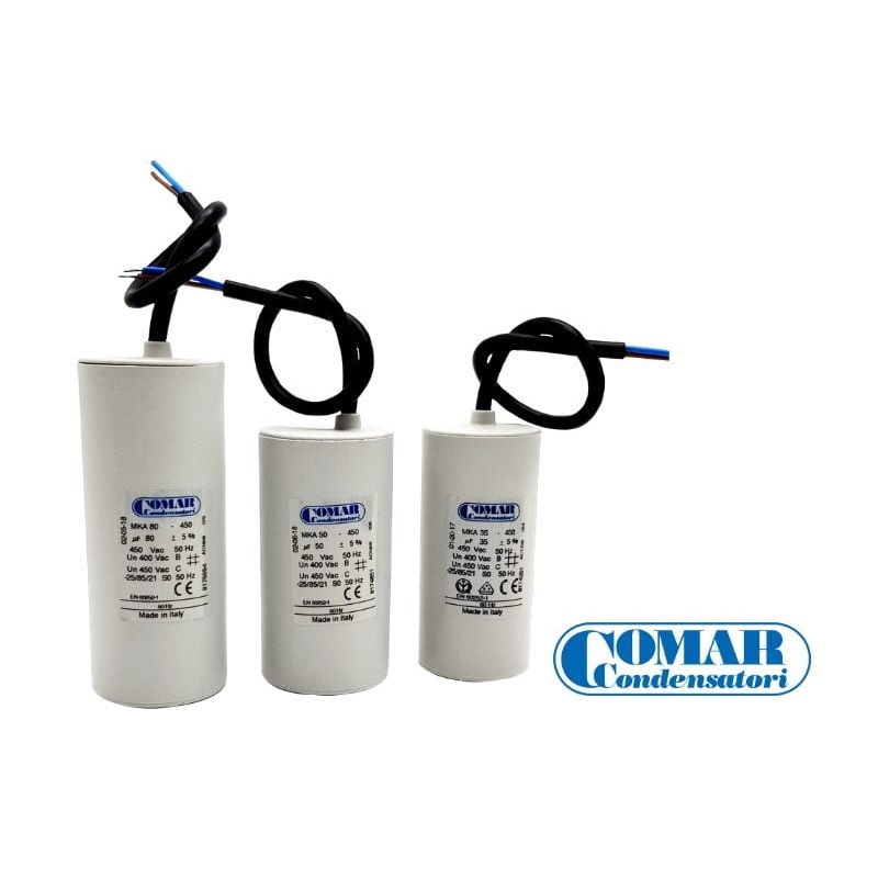 Condensador Permanente Comar 35.00µF con Cable