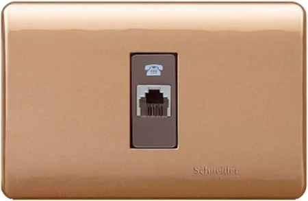 Enchufe RJ-11 10A Dorado Embutido NEV