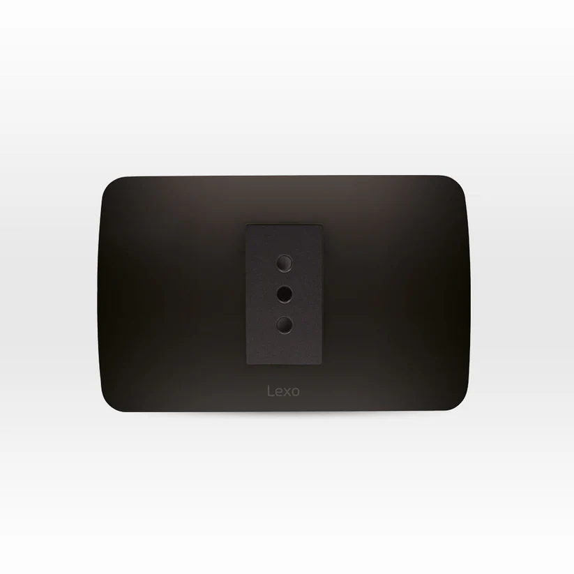 Enchufe Simple 10A Grafito Embutido NEV